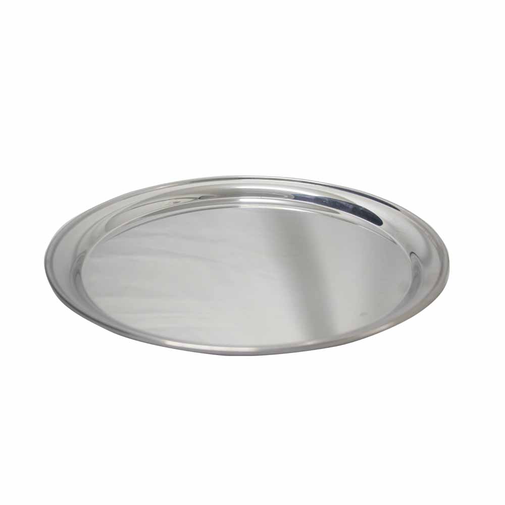Round Serving Tray Stainless Steel 1 Round Serving Tray Stainless Steel