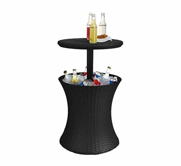 Rattan Ice Bucket Table 2 Rattan Ice Bucket Table - Image 2