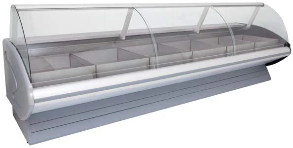 2.4m Curved Glass Meat Display Fridge 1 2.4m Curved Glass Meat Display Fridge